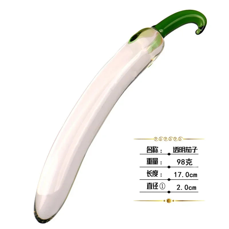 Insert Vagina Glass Anal Beads Butt Plug G-spot Stimulation Dildo Penis Artificial Dick Masturbate Adult Sex Toy For Women Men