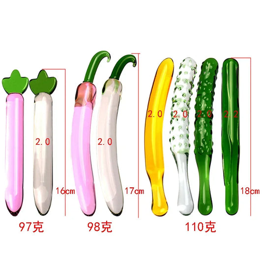 Insert Vagina Glass Anal Beads Butt Plug G-spot Stimulation Dildo Penis Artificial Dick Masturbate Adult Sex Toy For Women Men