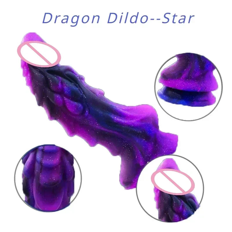 Dragon Dildo for Women Big Anal Dildo with Suction Cup Soft Monster Dildo Silicone Anal Plug Prostate Massager Sex Toys for Men