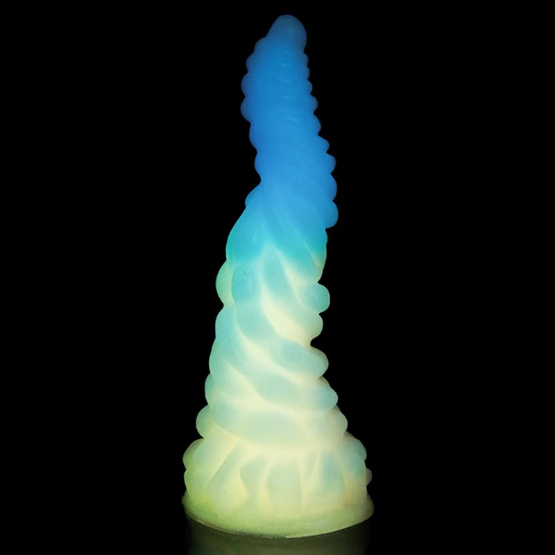 Huge Luminous Anal Plug Animal Dildos Suction Cup Dick Erotic Anal Sex Toy Soft Silicone Clitoris Vaginal Butt Masturbator Penis