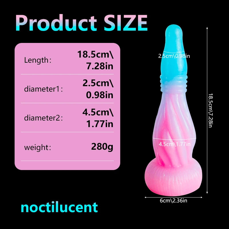 Huge Luminous Anal Plug Animal Dildos Suction Cup Dick Erotic Anal Sex Toy Soft Silicone Clitoris Vaginal Butt Masturbator Penis