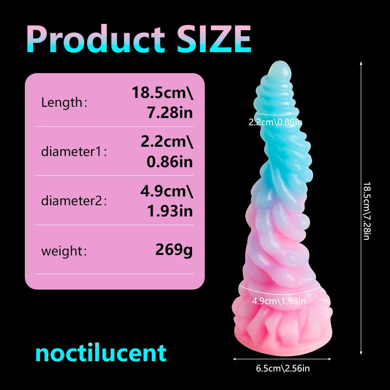 Huge Luminous Anal Plug Animal Dildos Suction Cup Dick Erotic Anal Sex Toy Soft Silicone Clitoris Vaginal Butt Masturbator Penis