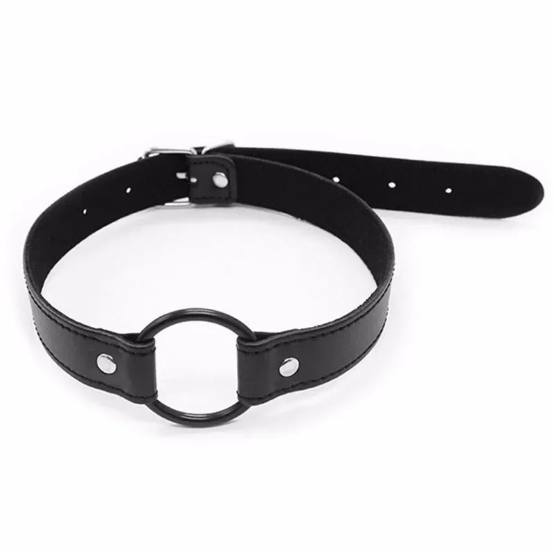 Full Silicone O Ring Gag Strap,Open Mouth Bite Gag,Fetish Oral Fixation BDSM Toys,Sex Slave Bondage Muzzle SM Couple Flirt Tools