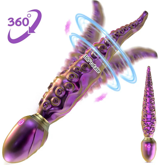 Vibrating Realistic Monster G-Spot Dildos Octopus Vibrator wit 10 Powerful Mode Adult Sex Toys for Women Anal Vagina Stimulation